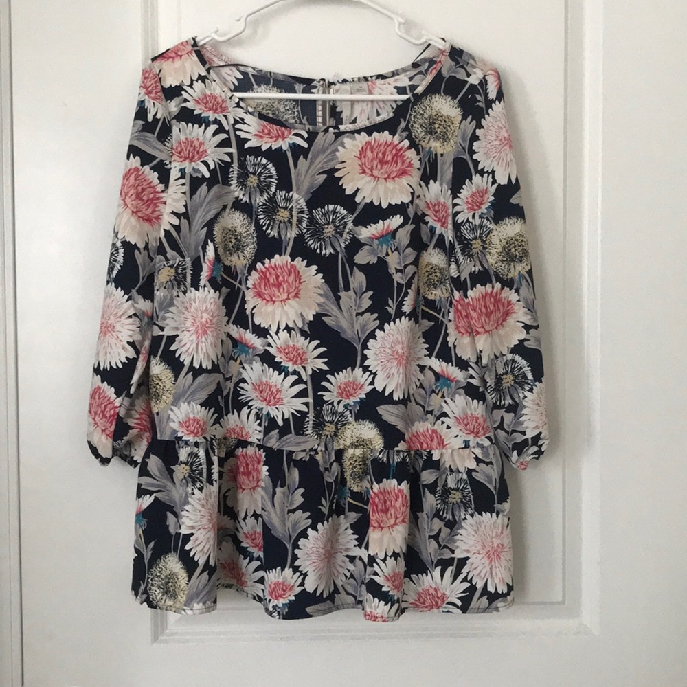 Lauren Conrad Peplum Top - Size M